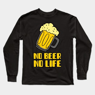 No Beer No Life (Yellow) Long Sleeve T-Shirt